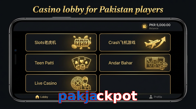 Lobby view of Pakjackpot for Pakistan users